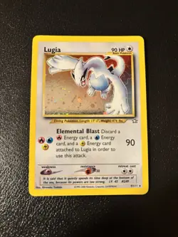 Pokemon TCG Lugia Neo Genesis Holo Rare Card 9/111 - Image 1