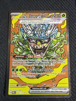 Pokemon TCG Teal Mask Ogerpon EX Prismatic Evolutions Card 145/131 - Image 1