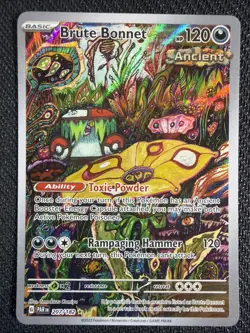 Pokemon TCG Brute Bonnet Holo Card Paradox Rift 207/182 Illustration Rare - Image 1