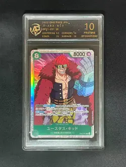 2022 ONE PIECE cards JAP Eustass Kid OP01-051 SR RPA 10 (SAME AS PSA 10) - Image 1