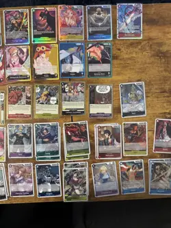 One Piece Lot Of Rare, Super Rare, Holo Don, And Leader Cards (OP12) - Image 3