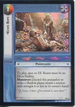 Lord Of The Rings CCG Reflections Foil Card 9R13 Elven Rope - Image 1