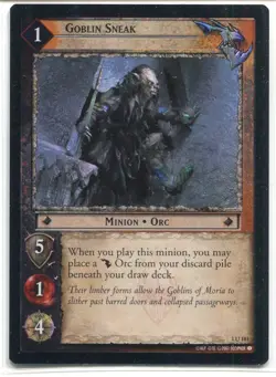 Lord Of The Rings CCG FotR Foil Card 1.U181 Goblin Sneak - Image 1