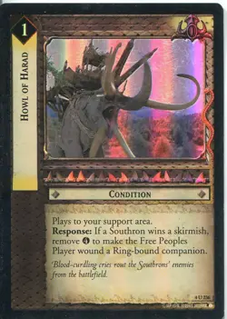 Lord Of The Rings CCG Foil Card TTT 4.U236 Howl Of Harad - Image 1