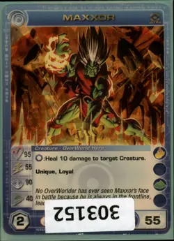 (303152) MAXXOR 95/55/90/40/55 (1 Max Stats) Ultra Rare Foil Chaotic Card - Image 1