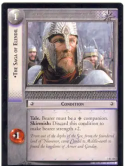 Lord Of The Rings CCG FotR Card 1.R114 The Saga Of Elendil - Image 1