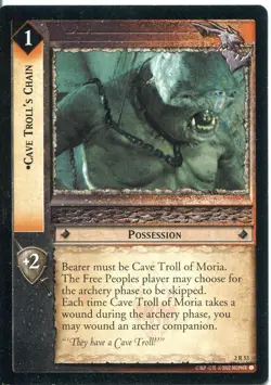 Lord Of The Rings CCG Card MoM 2.R53 Cave Troll's Chain - Image 1