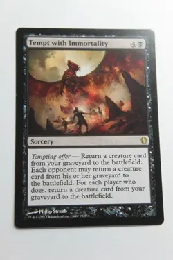 MTG Tempt with Immortality x1- -Commander 2013-Lightly Played - Image 1