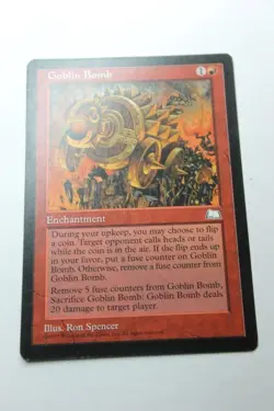 MTG Goblin Bomb x1- -Weatherlight-Lightly Played - Image 1