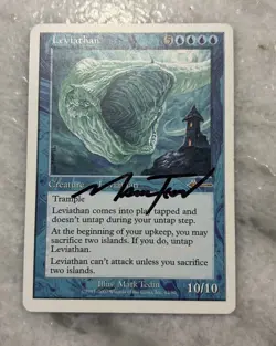 Leviathan SIGNED By Mark Tedin MTG Vintage Magic - LP - Image 1