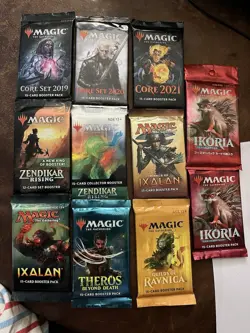 MAGIC THE GATHERING Large Booster Pack Lot - 11 all different booster packs - Image 1