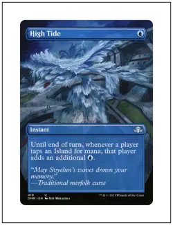 1x High Tide, Borderless Art, Dominaria Remastered, Magic MTG NM - Image 1