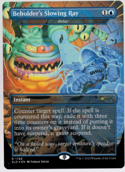 Beholder's Slowing Ray - Delay 1788 Rainbow Foil DnD Secret Lair MTG Near Mint - Image 1