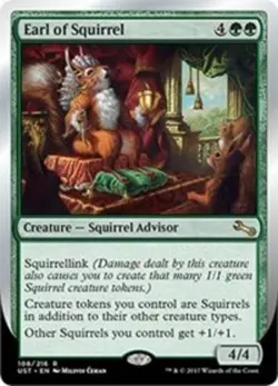 1 x Earl of Squirrel - Unstable - Light Play - MTG - Image 1