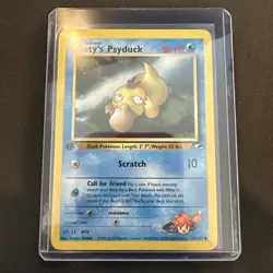 Misty’s Psyduck 1st Edition Gym Heroes 54/132 WOTC Vintage Pokemon - Image 1