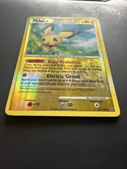 Pichu 45/100 Stormfront Reverse Holo Pokemon Diamond And Pearl MP - Image 2