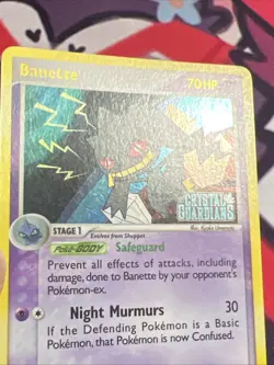 Pokemon TCG Banette EX Crystal Guardians 1/100 Holo Stamped - Image 3