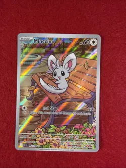 Minccino 152/086 Illustration Rare Black Bolt Pokemon TCG Near Mint - Image 1