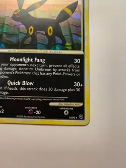 Umbreon 10/90 HGSS Undaunted Cracked Ice Holo Rare Promo Pokemon LP - Image 3