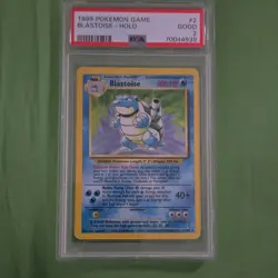 Pokemon TCG 1999 Blastoise Base Set Holo Rare PSA 2 #2/102 - Image 1