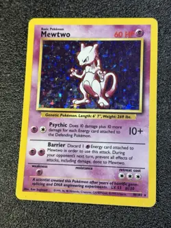 Mewtwo 10/102 Pokemon TCG 1999 Base Set Holo Unlimited Rare - Image 1