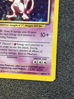 Mewtwo 10/102 Pokemon TCG 1999 Base Set Holo Unlimited Rare - Image 2