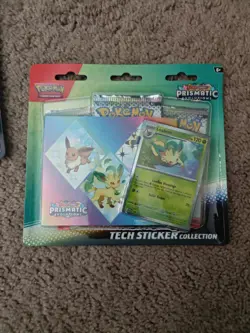 Pokemon TCG Scarlet Violet Prismatic Evolutions Tech Sticker Collection Leafeon - Image 1