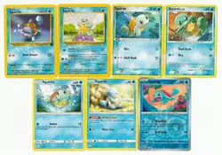 7x Squirtle Vintage Lot 68/82 63/102 63/100 96/127 - Pokemon (NM/LP/MP) - Image 1