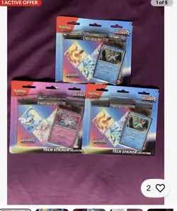 Pokemon Prismatic Evolutions Tech Sticker Collection Eeveelutions Bundle Sealed - Image 1
