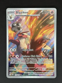 Pokemon TCG Blaziken Illustration Rare 192/182 - SV10: Destined Rivals Near Mint - Image 1