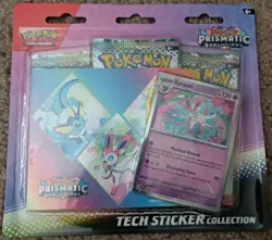 Pokemon Prismatic Evolutions Sylveon Tech Sticker Collection Sealed - Image 1
