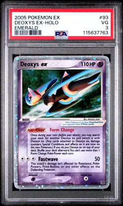 2005 POKEMON EX EMERALD #93 DEOXYS EX-HOLO PSA 3 - Image 1