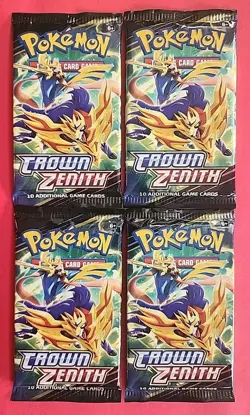 Pokemon Crown Zenith Booster Pack Lot X4 2023 Sword & Shield Nm Mint Giratina - Image 1