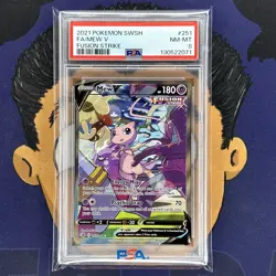 PSA 8 NEAR MINT 2021 Pokemon Fusion Strike MEW V #251 Full Art - Image 2