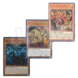 Yugioh - Egyptian God Cards Obelisk Slifer Ra - Limited Ultra Rare - Free Holo - Image 1