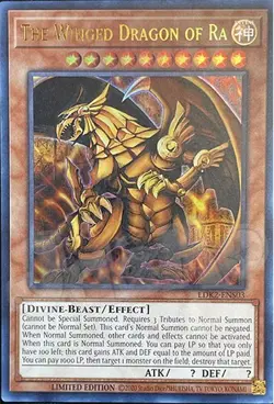 Yugioh - Egyptian God Cards Obelisk Slifer Ra - Limited Ultra Rare - Free Holo - Image 2