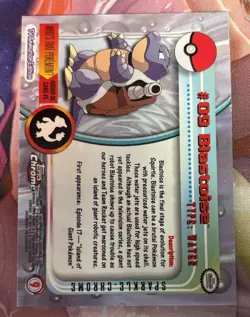 Topps Chrome Series 1 Blastoise #9 Holo Pokemon Card Sparkle Rare EBAY AUTHENTIC - Image 2