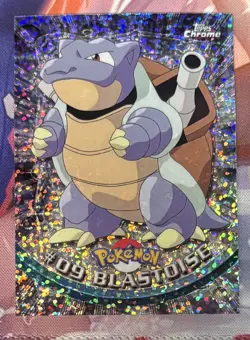 Topps Chrome Series 1 Blastoise #9 Holo Pokemon Card Sparkle Rare EBAY AUTHENTIC - Image 1