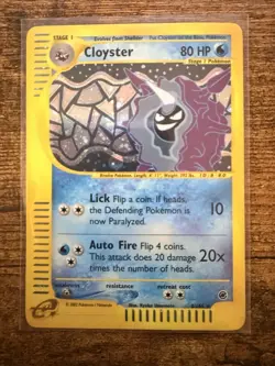 Pokemon TCG Cloyster Expedition Base Set Holo Rare Card 8/165 - Image 1