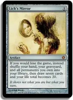 Lich's Mirror Shards of Alara HEAVILY PLD Artifact Mythic Rare MTG CARD ABUGames - Image 1