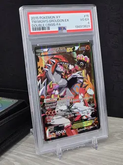 Pokemon Card 2015 XY Double Crisis Team Magma's Groudon EX Full Art 15/34 PSA 4 - Image 1