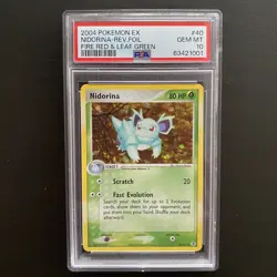 NIDORINA 40/112 | PSA 10 | EX Fire Red Leaf Green Reverse Graded Pokemon Card - Image 1