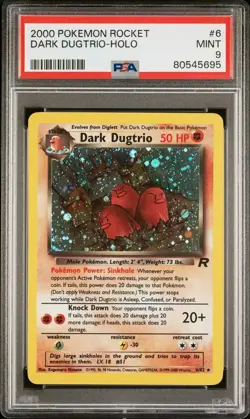 DARK DUGTRIO 6/82 | PSA 9 | Team Rocket WOTC Holo Graded Pokemon Card - Image 2
