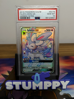 PSA 10 SYLVEON GX SV76/SV94 | Hidden Fates Shiny Full Art Graded Pokemon Card - Image 1