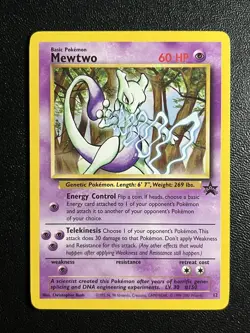 Mewtwo Wizards Promo 12 WoTC 2000 Nintendo Power Magazine Pokemon Card Rare - Image 1