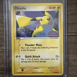 Pikachu TCG Holon Phantoms P-78/110 Stamped Holo Card EX NM Condition - Image 1