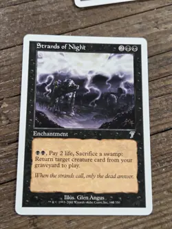 Lot Of 3 Strands of Night 7th MtG NM - Image 1