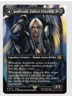 NM - Sephiroth, Fabled Solider (Borderless) Final Fantasy - MTG Free Ship - Image 1