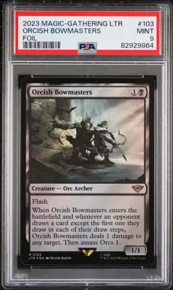 PSA 9 MTG Lord of the Rings Orcish Bowmasters Foil 0103 Rare Mint - Image 1