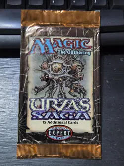 MTG: URZA'S SAGA empty Booster Pack wrapper Only Vintage - Image 1